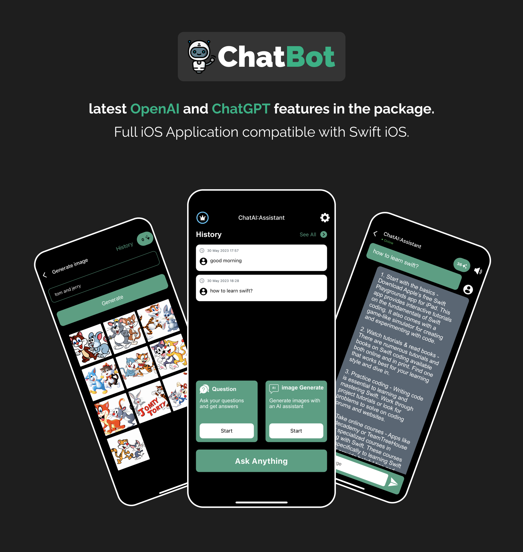 ChatBot AI : ChatGPT iOS Full Applicaiton | image Generator | Swift | ADMOB | Subscription Plan - 2