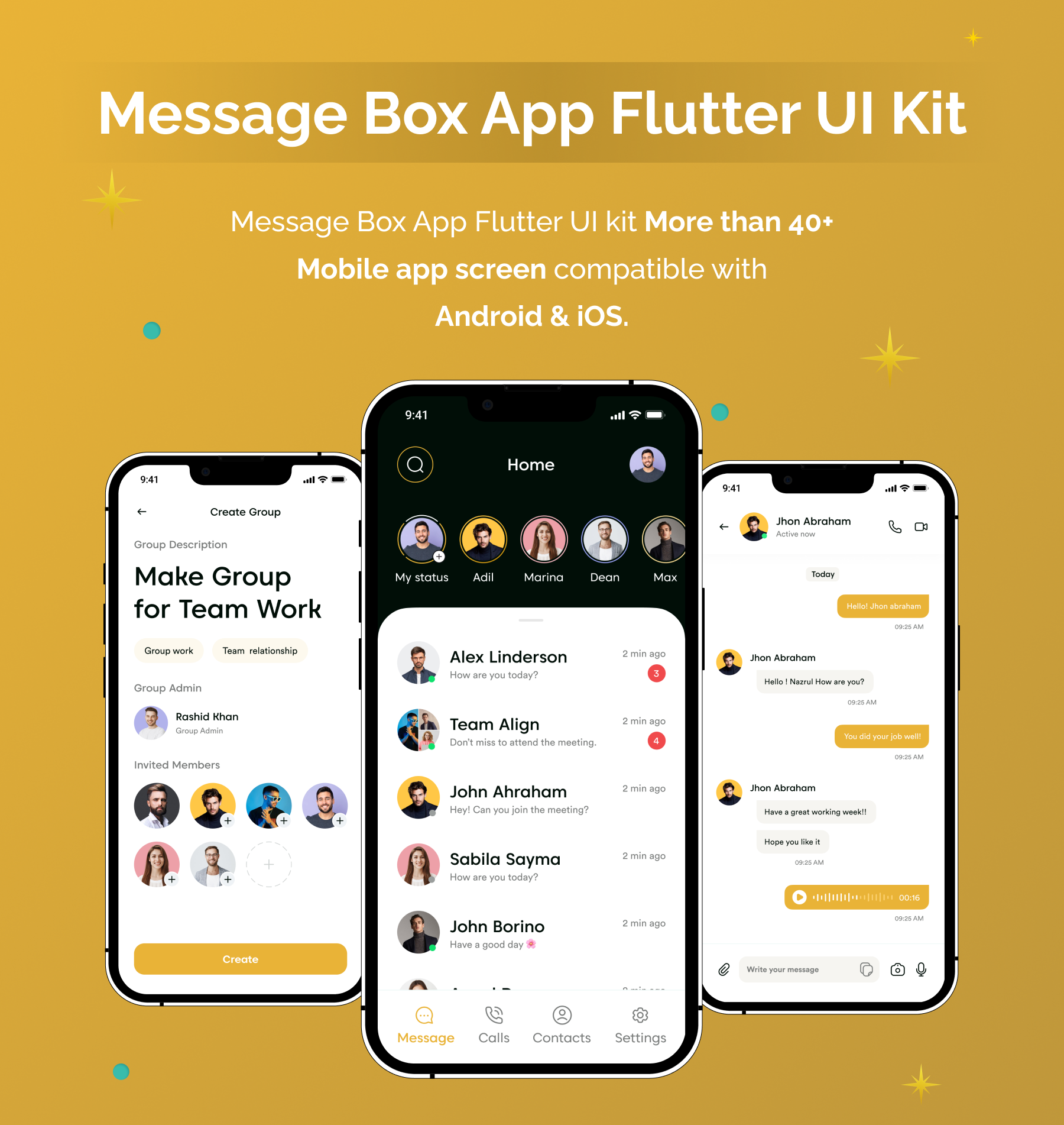 Message Box | Messenger Chat | Flutter iOS/Android App Template - 2