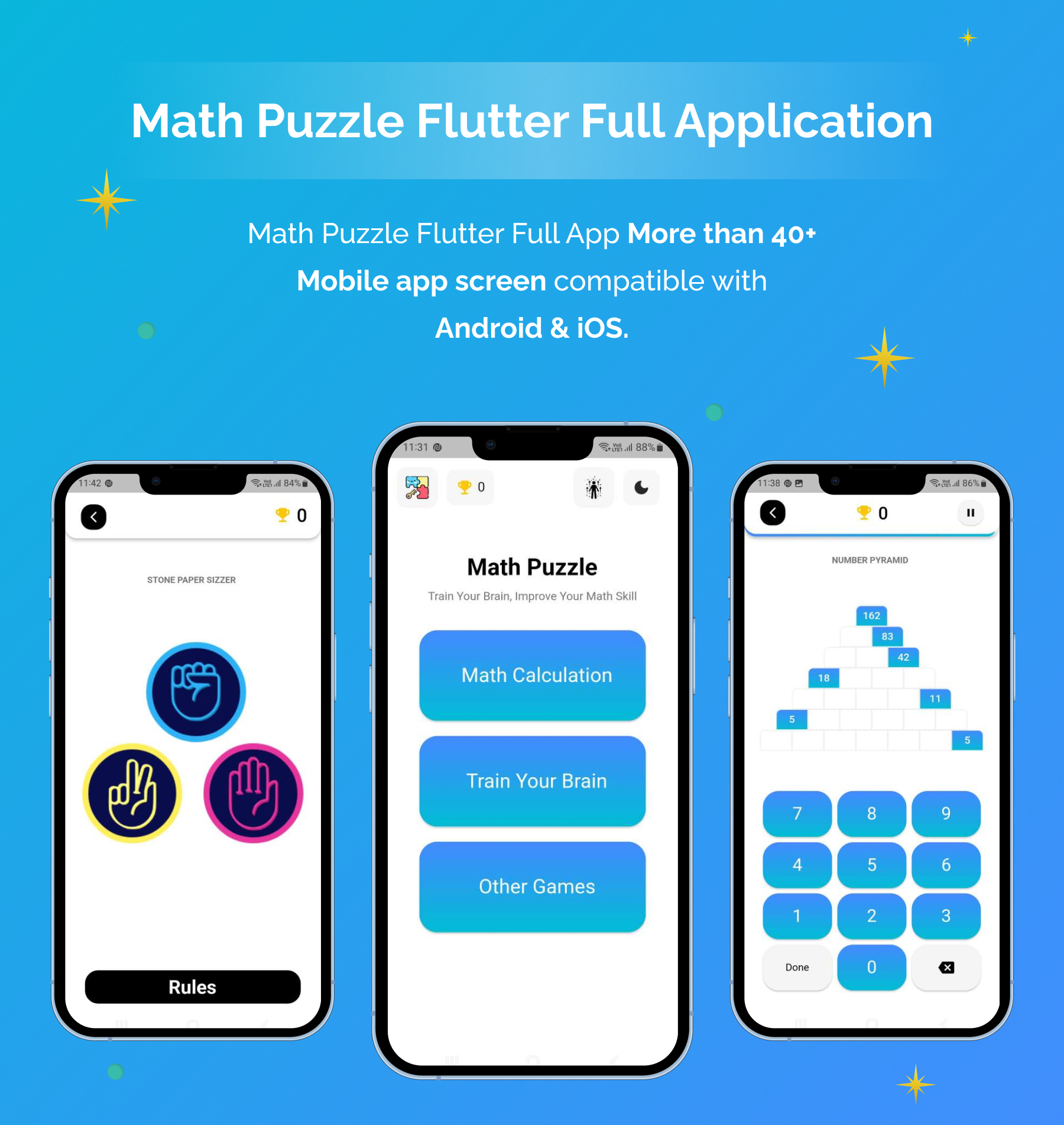 Maths Puzzle : Maths Game | Full Application With Admob Ready to Publish | Flutter iOS/Android App - 2