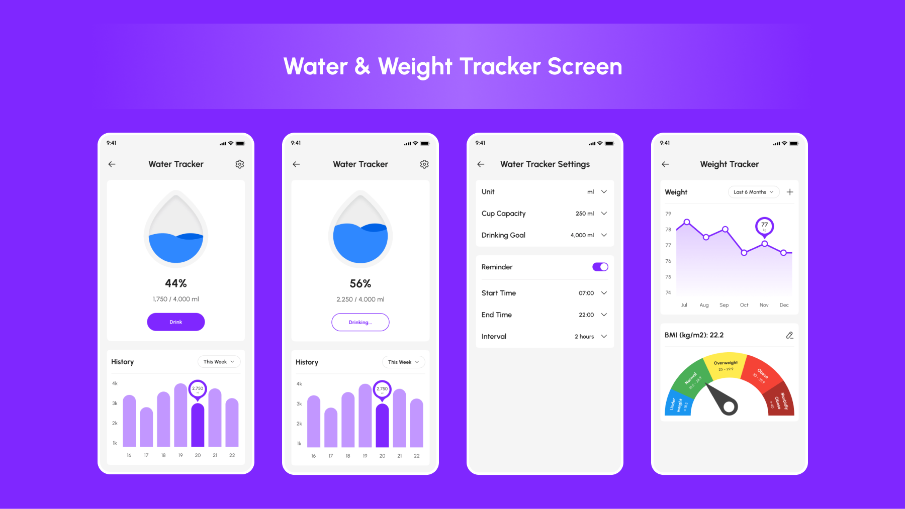 TrackStep - Step Counter | Tracker App | Flutter iOS/Android App Template - 12