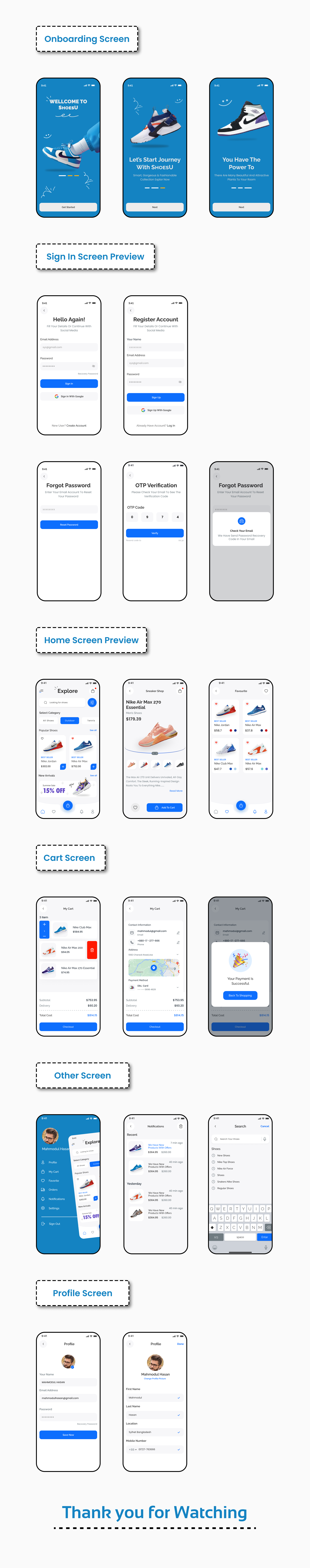 ShoesU Ecommerce Flutter app UI Kit - 4
