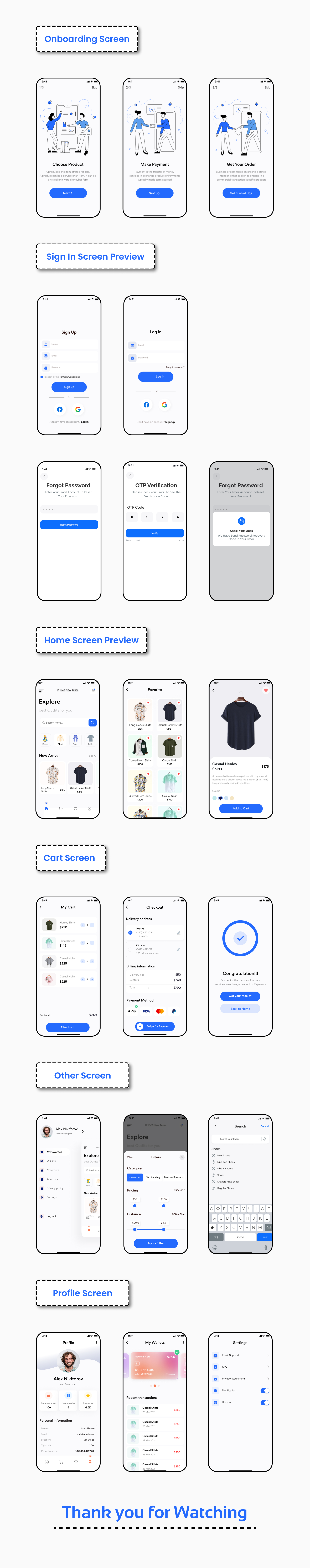 FashionU E-Commerce Flutter App UI Kit - 4
