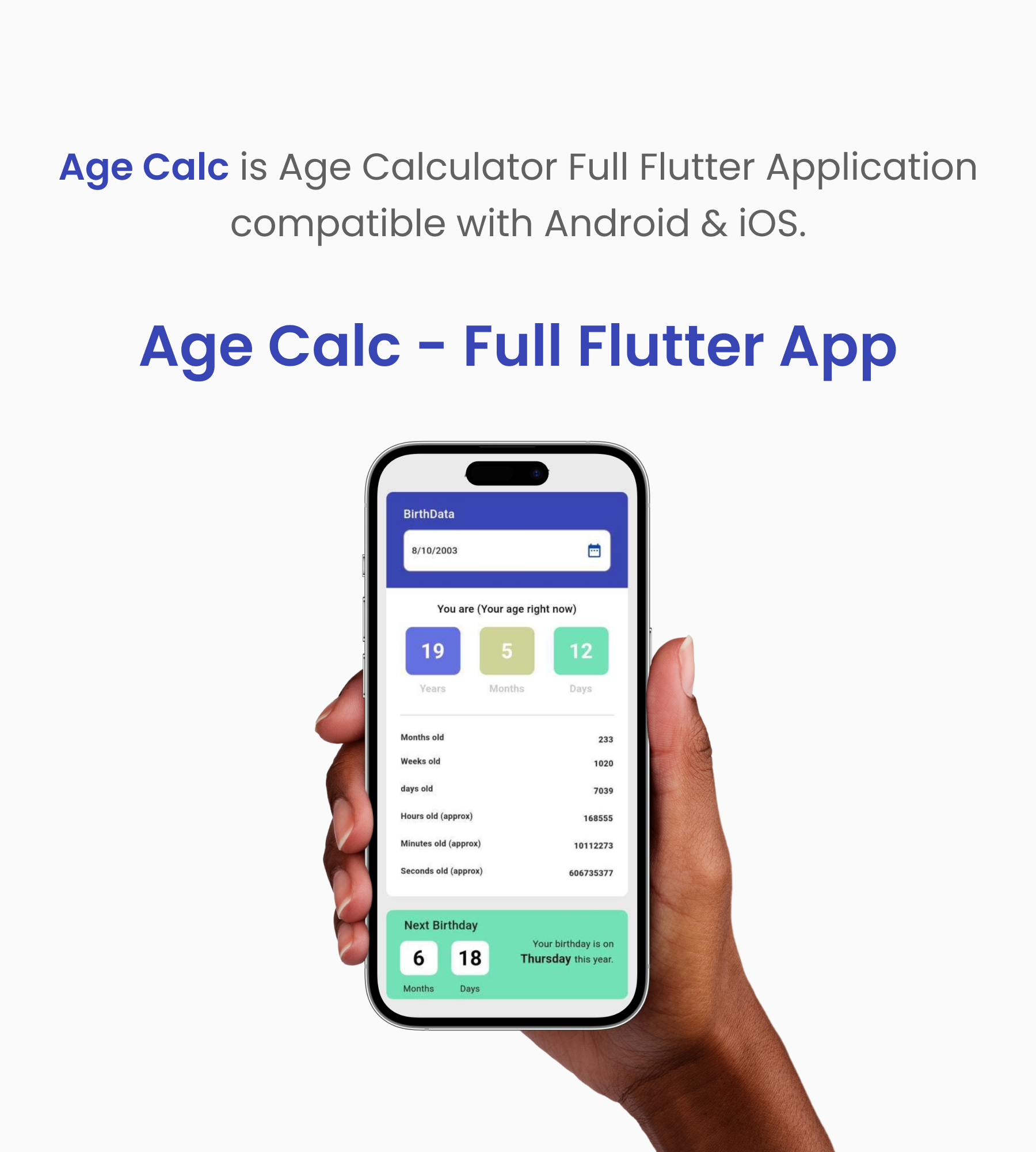 Age Calculator Flutter Full Application