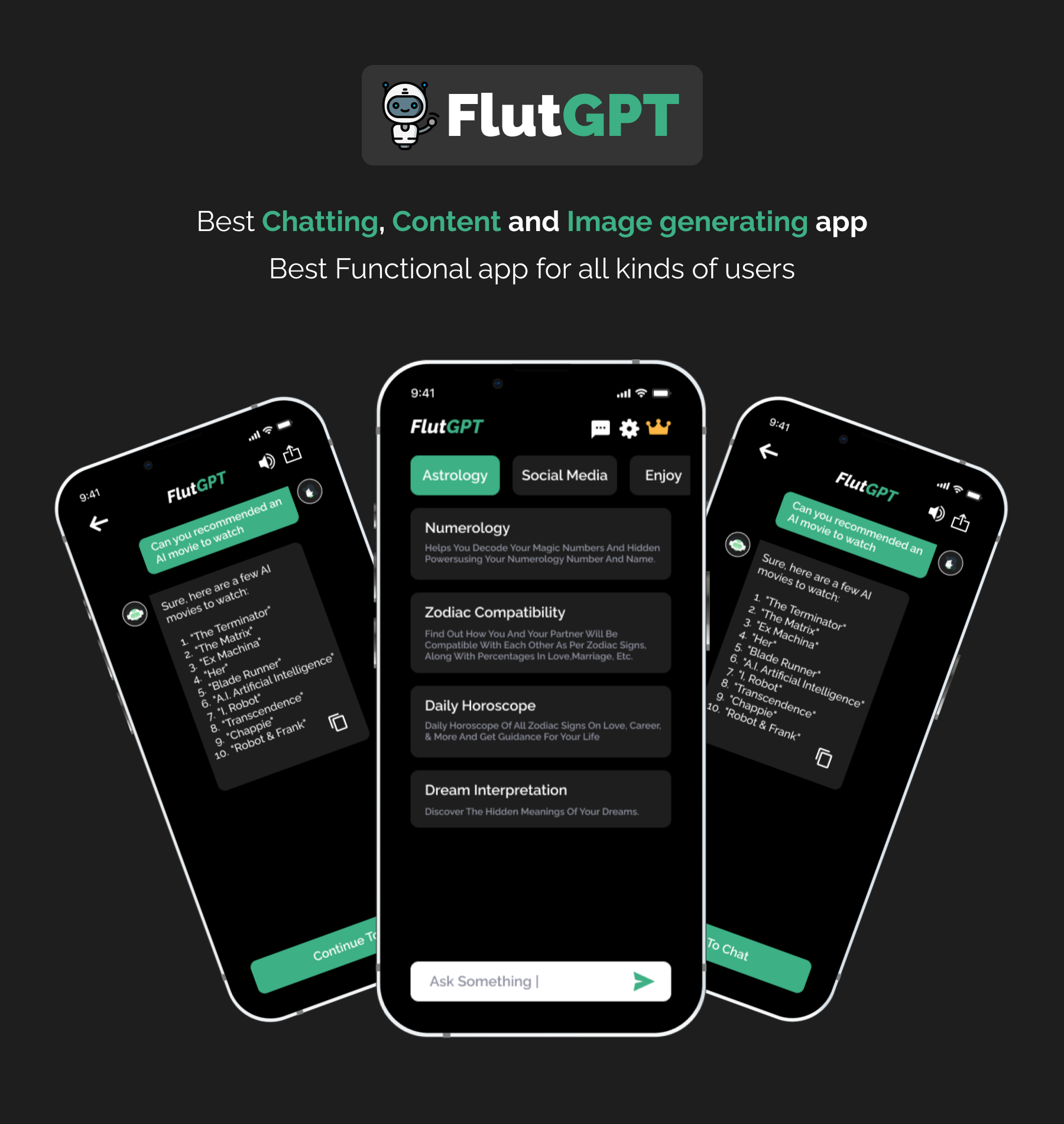 FlutGpt - ChatGPT Flutter Full Application | Art Generator | ADMOB | Subscription Plan - 4