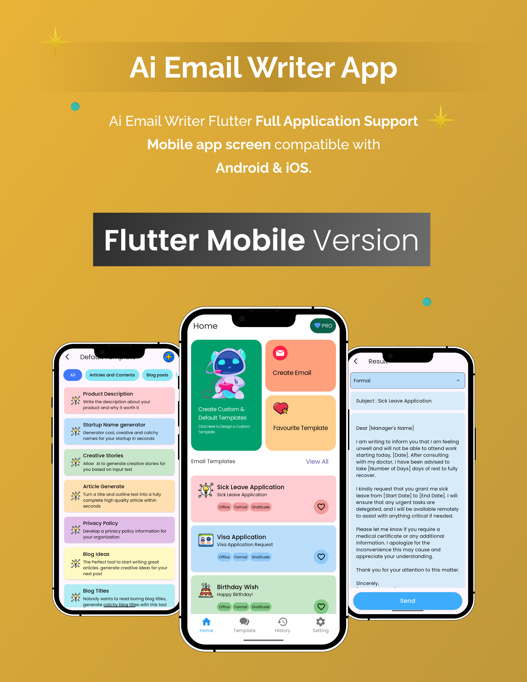 MailBot AI Email Writer | Flutter Android/iOS Full Application | Premium Plan