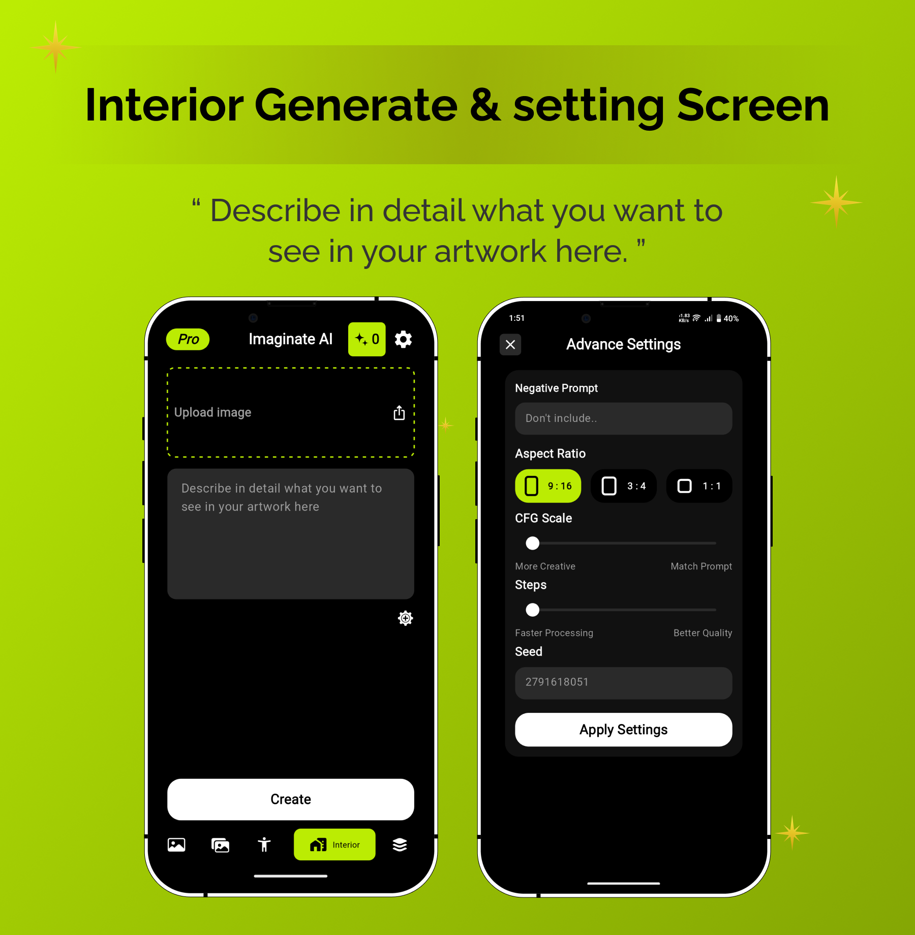Imaginate AI - Ghibli image AI | Flutter Android/iOS Full Application | ADMOB | Premium Plans
