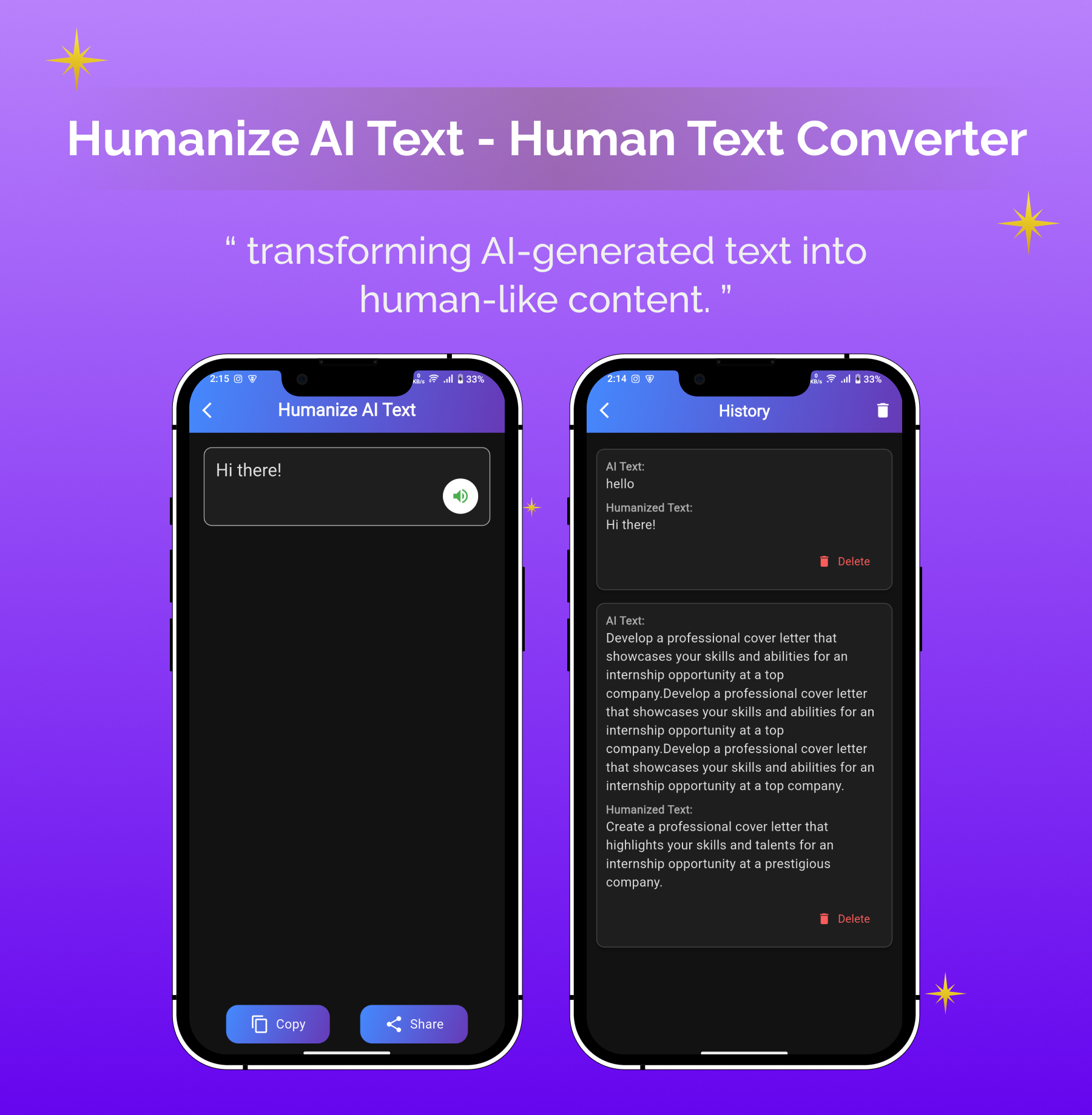 Humanize AI | Summarize AI | Flutter Android/iOS Full Application | ADMOB | Premium Plans - 6