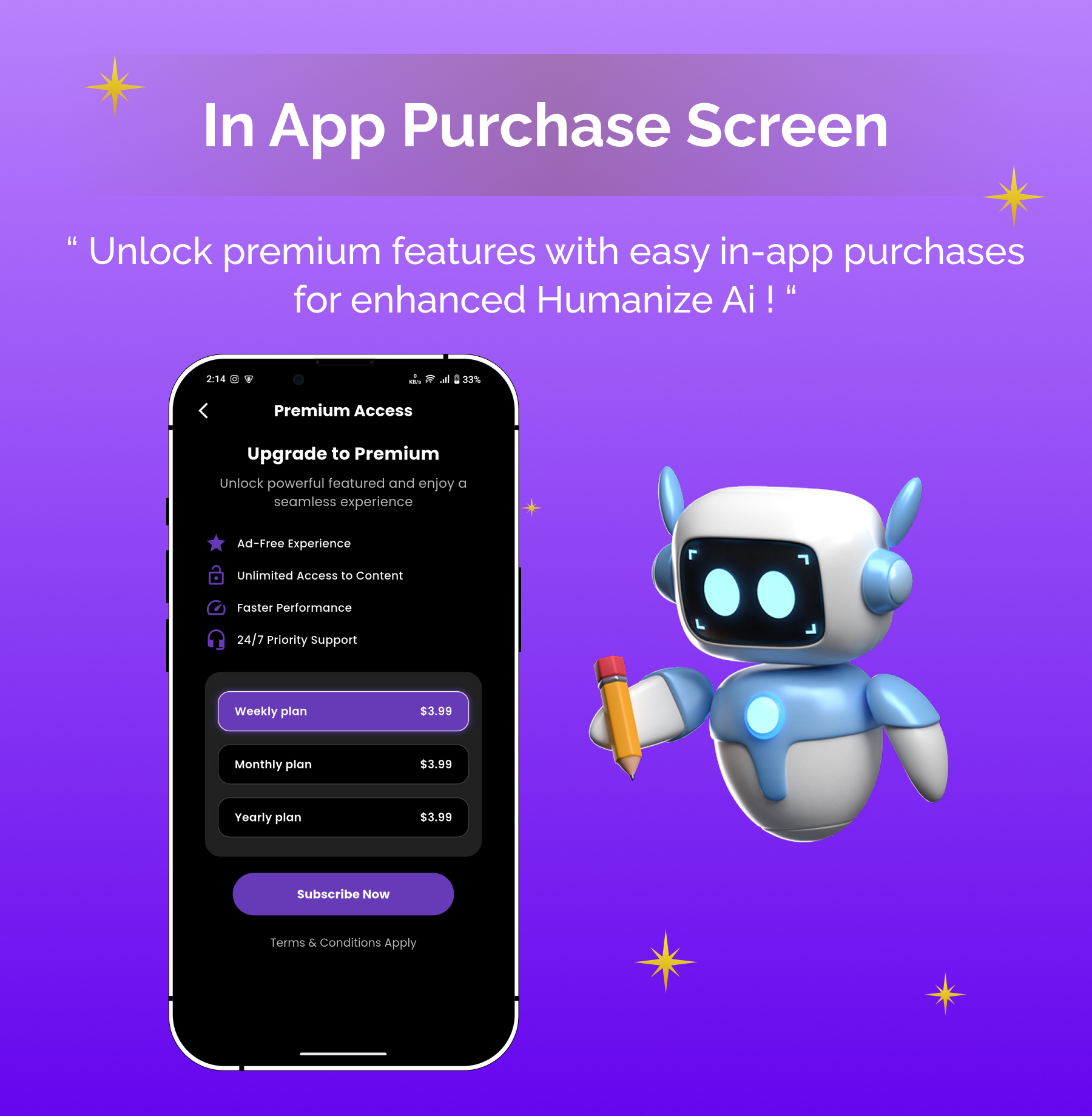 Humanize AI | Summarize AI | Flutter Android/iOS Full Application | ADMOB | Premium Plans - 13